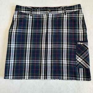 Tommy Hilfiger Jeans Plaid Mini Skirt Size 10 Tartan Cargo Y2K Preppy